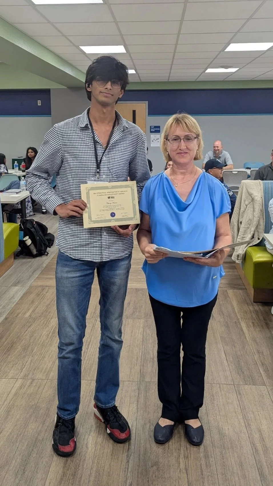 Chirag Kumar From Embry-Riddle Aeronautical University in recognition for winning Third Place in the Integration Contest presented by Mariya Ivanova Coordinator of Student Activities 