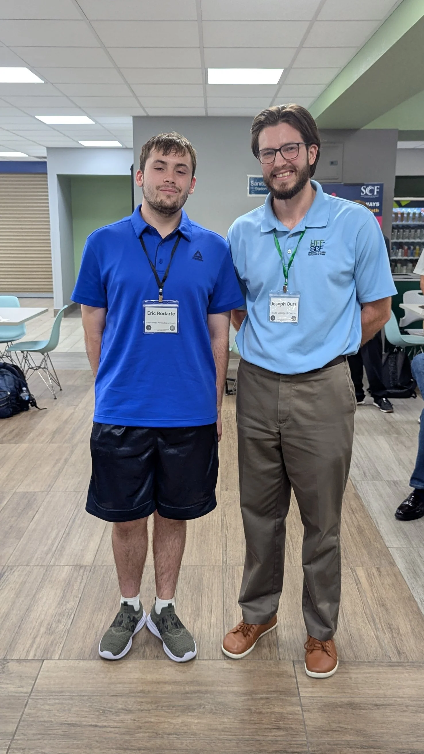 Eric Rodarte received honorable mention for best undergraduate poster presented by Joe Ours chair of Student Awards Committee 