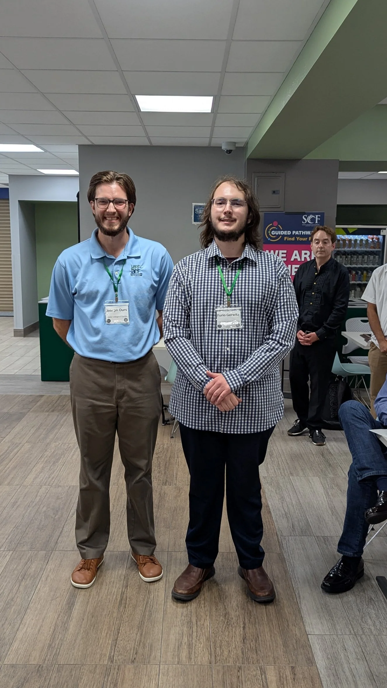 Furio Gerwitz received honorable mention for best undergraduate poster presented by Joe Ours chair of Student Awards Committee 