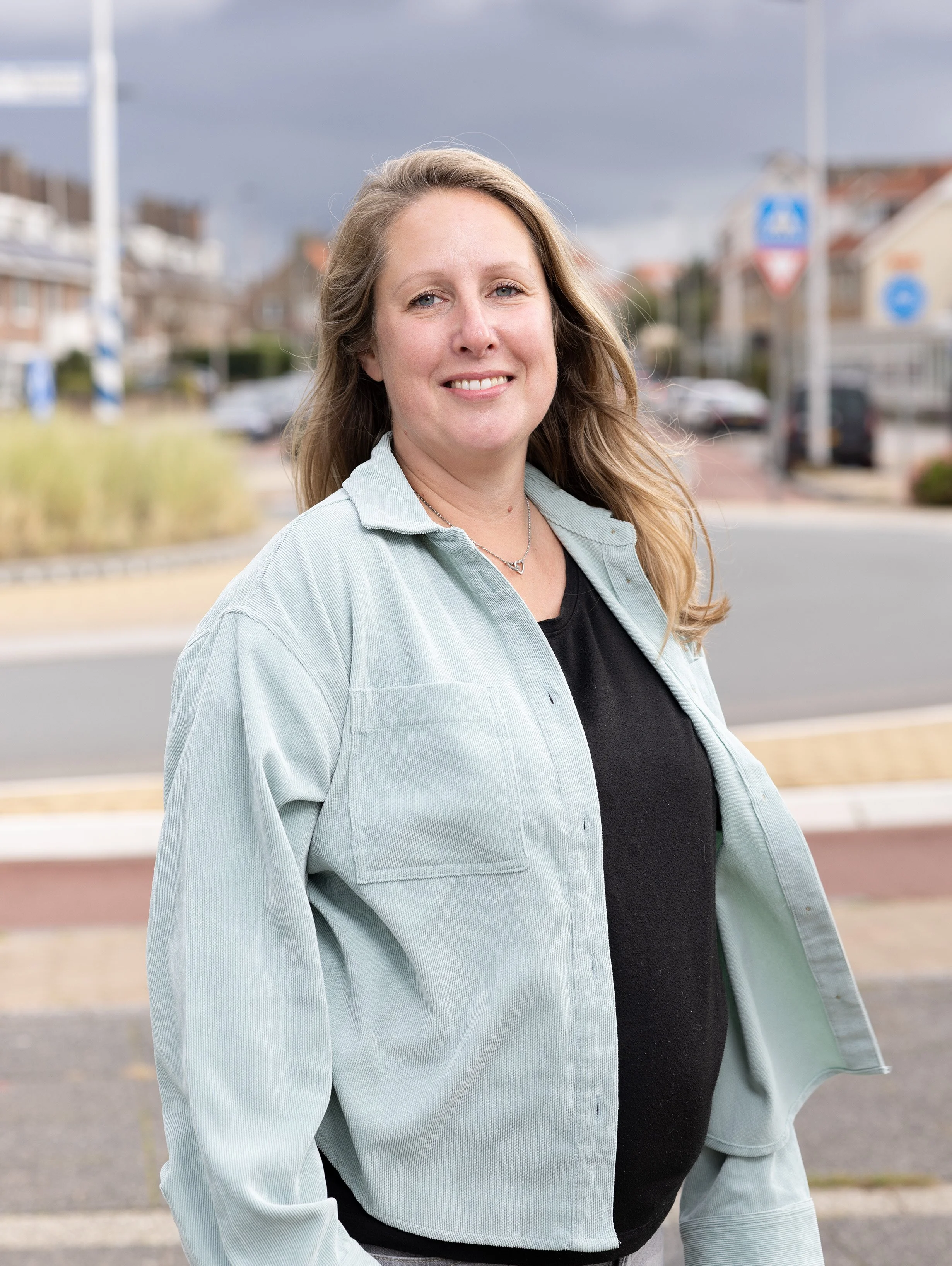 portret van Ingrid in de straat