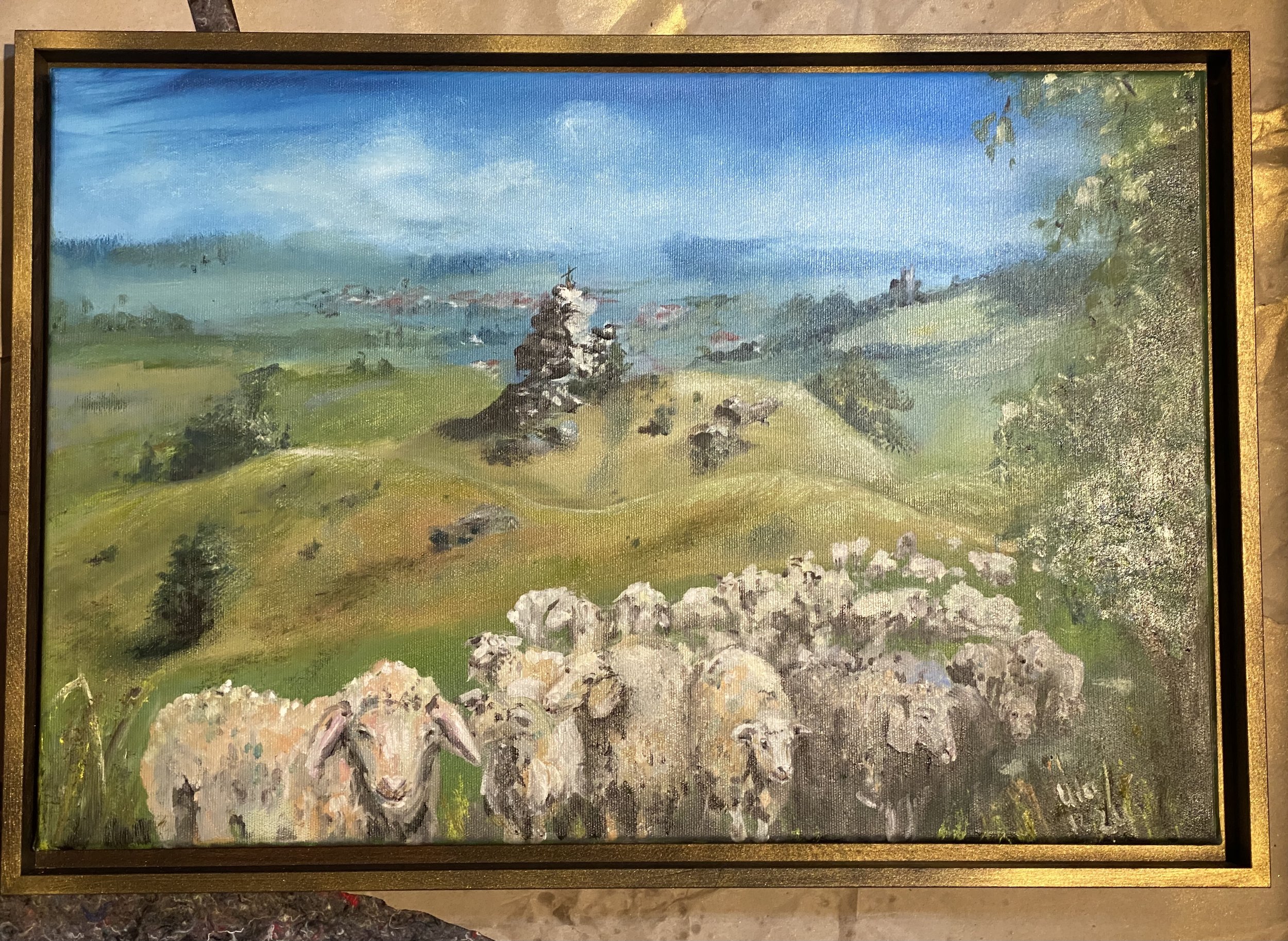 „Antons Herde“ Öl auf Leinwand 80x60cm (verkauft)