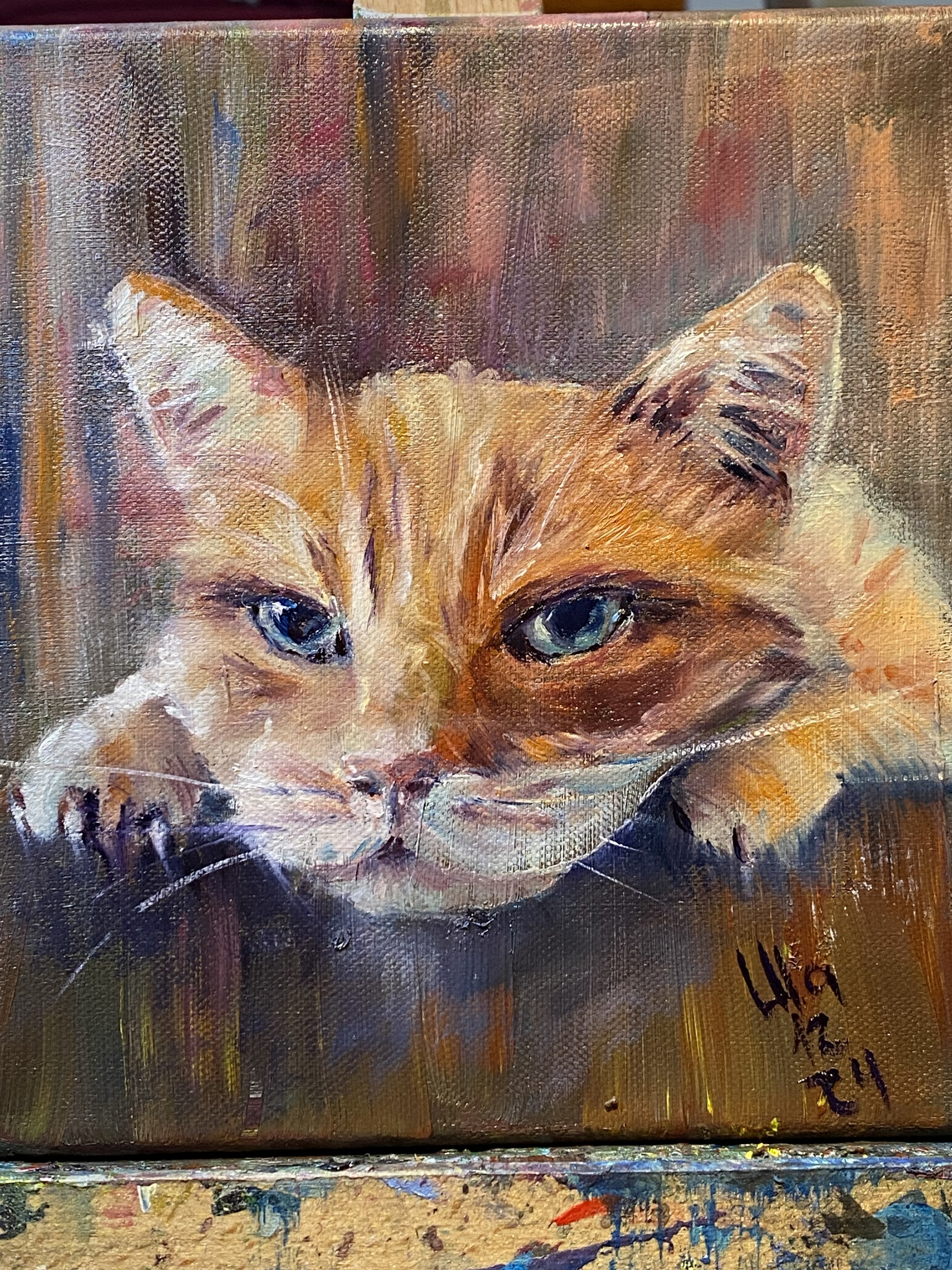 „Grimaud“ 20x20cm Öl auf Leinwand (verfügbar)