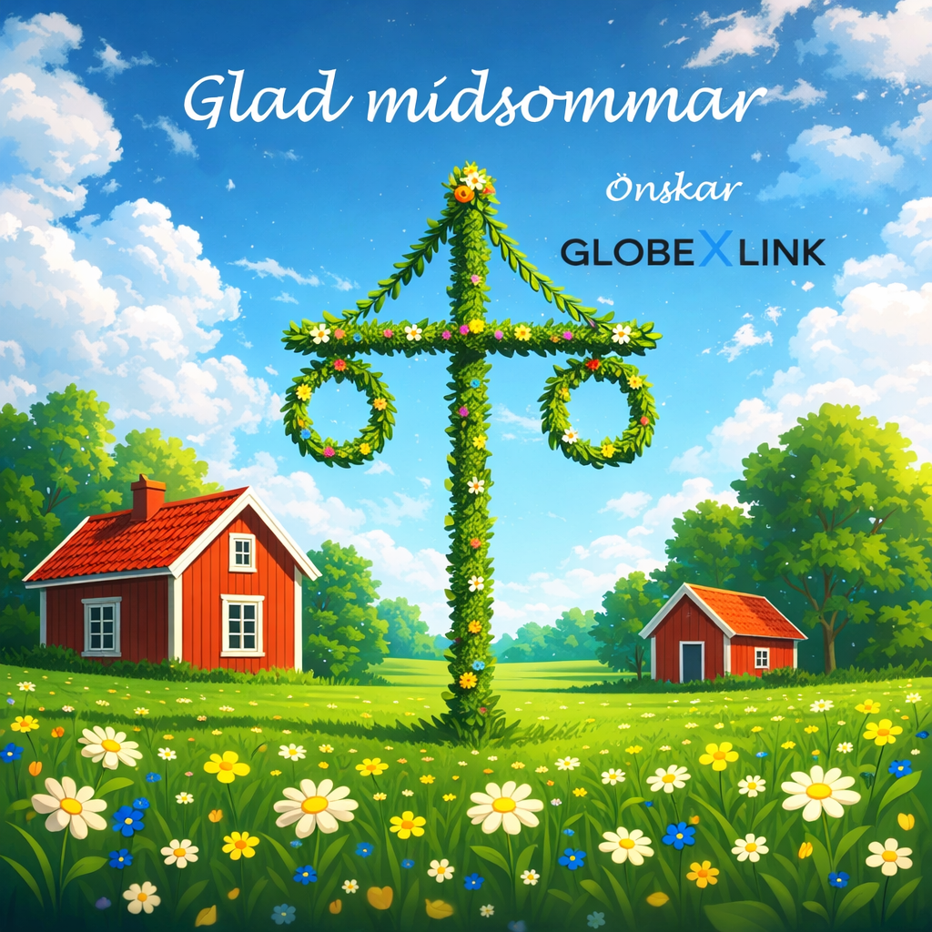 Glad Midsommar önskar vi på GlobeXlink!