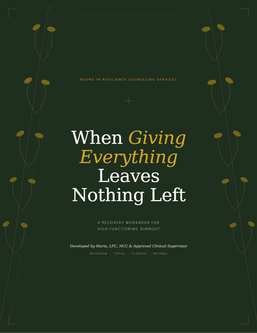 When Giving Everything Leaves Nothing Left,  Burnout Recovery Workbook