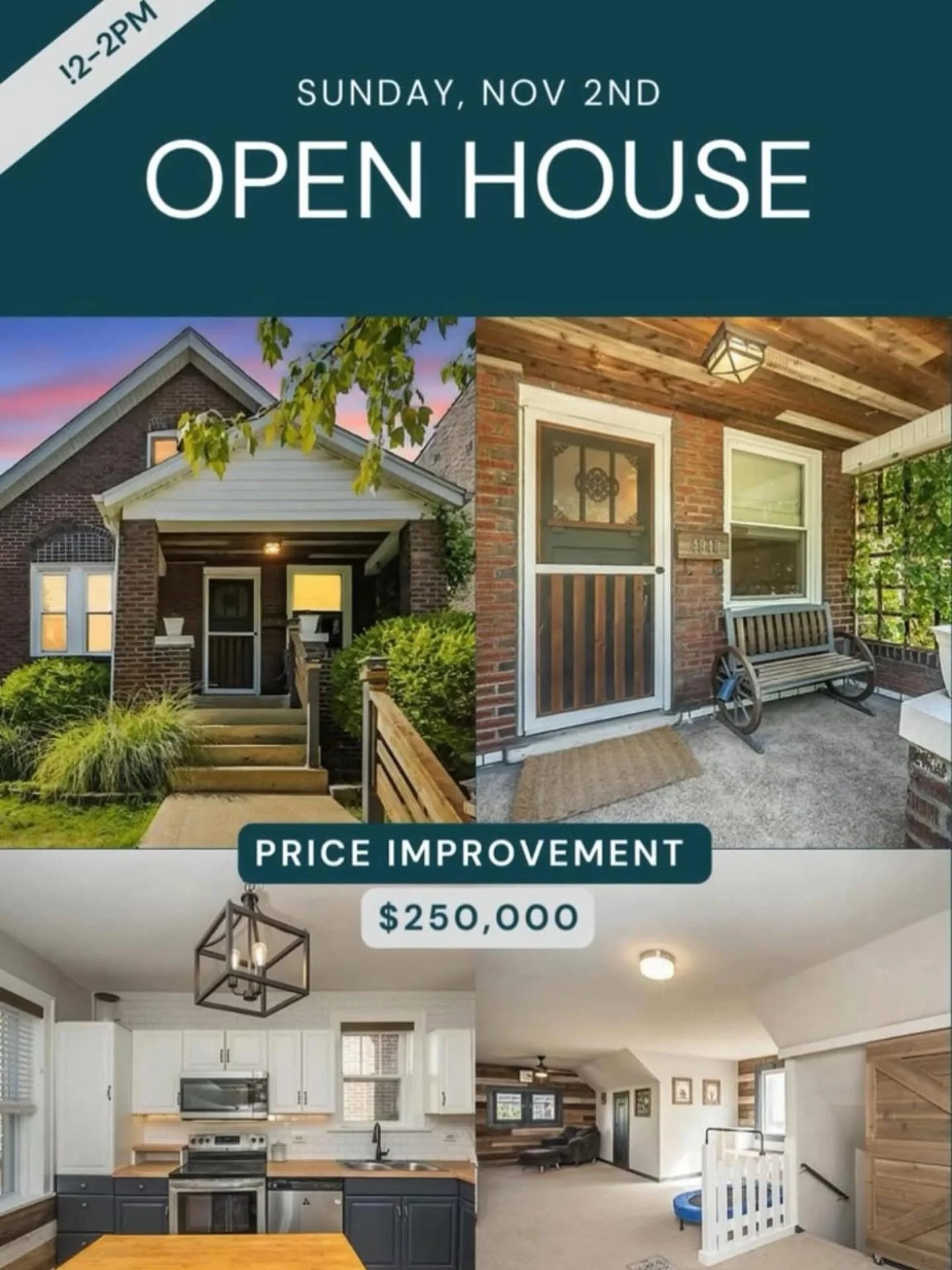 OPEN HOUSE TODAY 12-2
 PRICE IMPROVEMENT: $250,000

4940 Walsh St. St Louis, MO
Step into the heart of Southampton and fall in love with this beautifully maintained 3-bedroom, 2-bath bungalow at 4940 Walsh Street. Built in 1924, this home is full of 