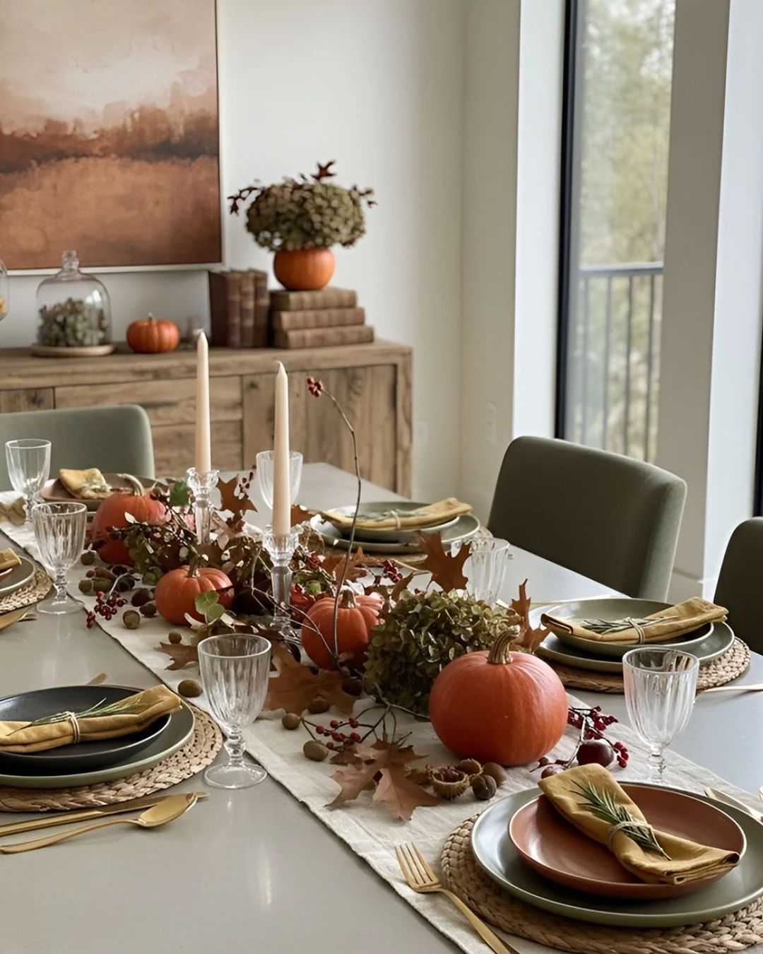 Thanksgiving prep mode is officially here, which means tablescape planning is in full swing 🦃🍽️ 

A little secret from one hostess to another: a memorable tablescape is all about balance.  Mix in seasonal warmth, add layers of texture, and make sur