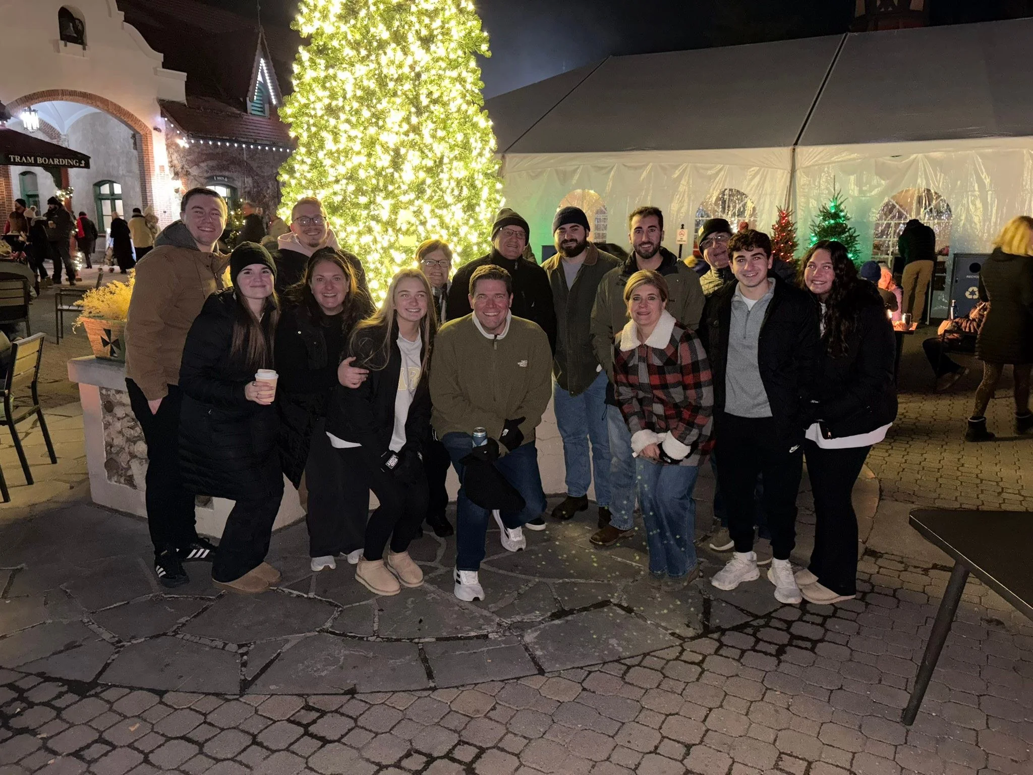 Beautiful night for Grant's Farm Holiday Lights with the family!