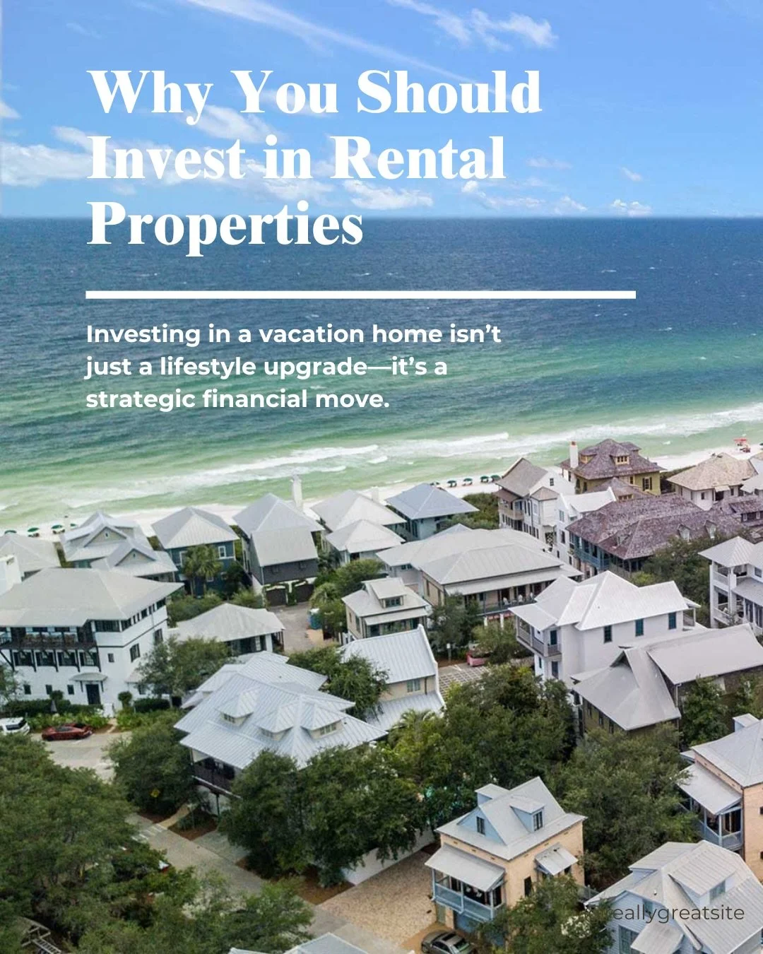 While everyone&rsquo;s heading to the beach for spring break&hellip; some are starting to think a little bigger.

What if your next trip wasn&rsquo;t just a getaway&mdash;but an investment?

Beachfront markets like Rosemary Beach offer more than beau