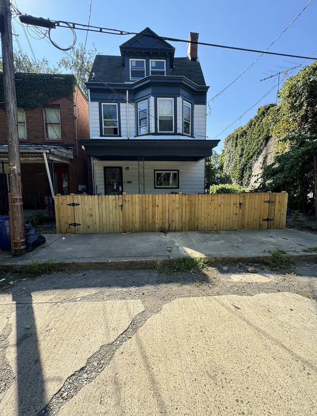 top class renovations co. pittsburgh pa street view of residential property and fence