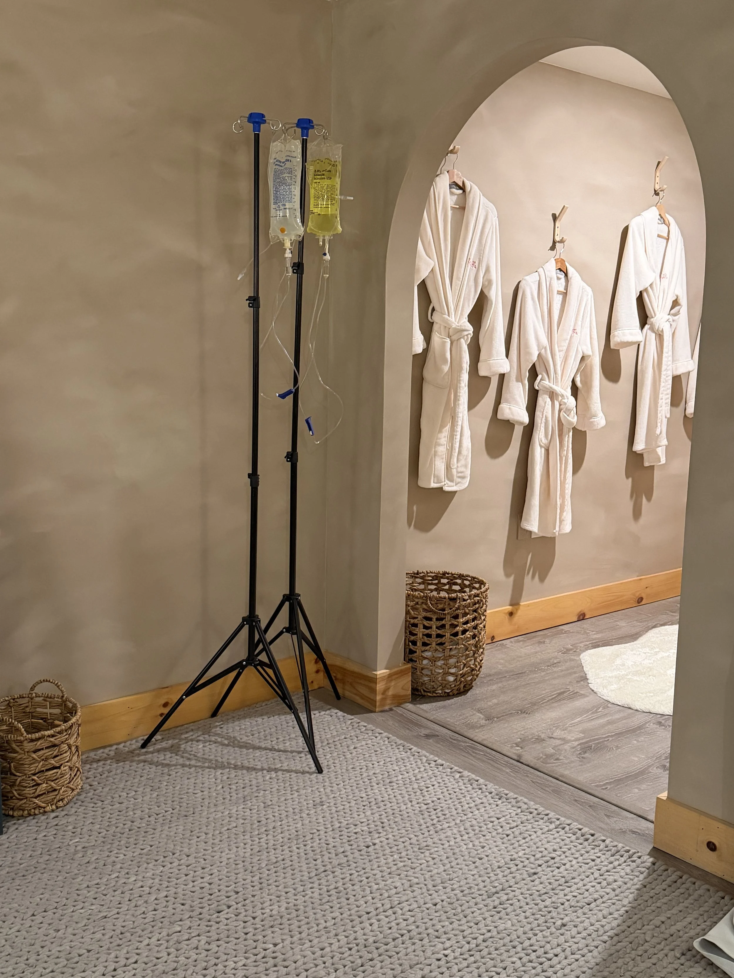 IV hydration in a spa setting