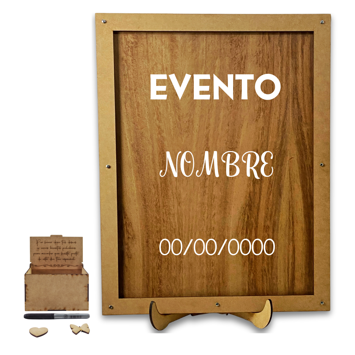 Cuadro De Firmas, Libro De Invitados Boda XV Años, Bautizo