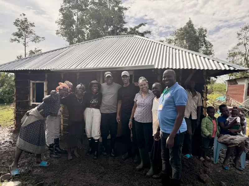 Completed widow’s home with tin roof built by Life For Children Ministry mission team in Kenya