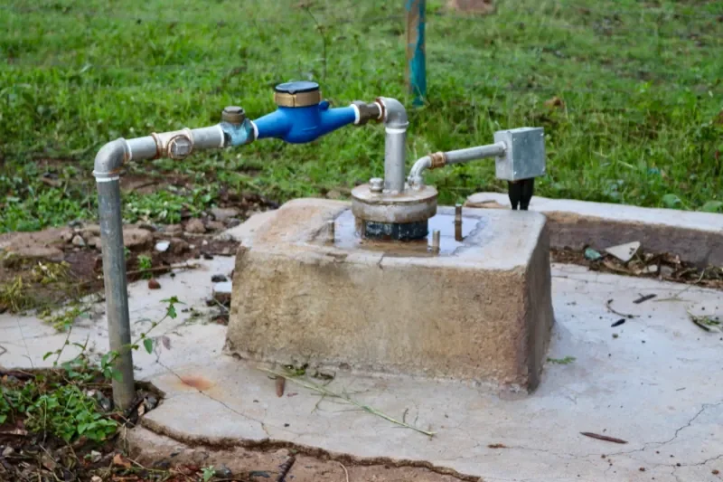 Solar-powered water well and distribution installed by Life For Children Ministry