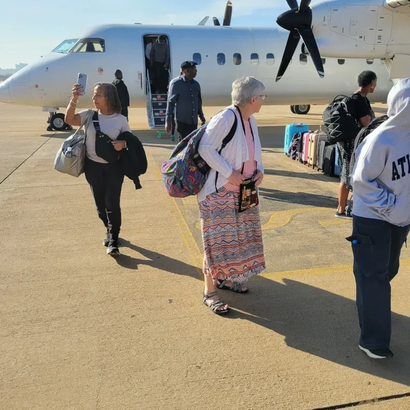 Mission team airplane view flying to Kisumu, Kenya for a Life For Children Ministry trip