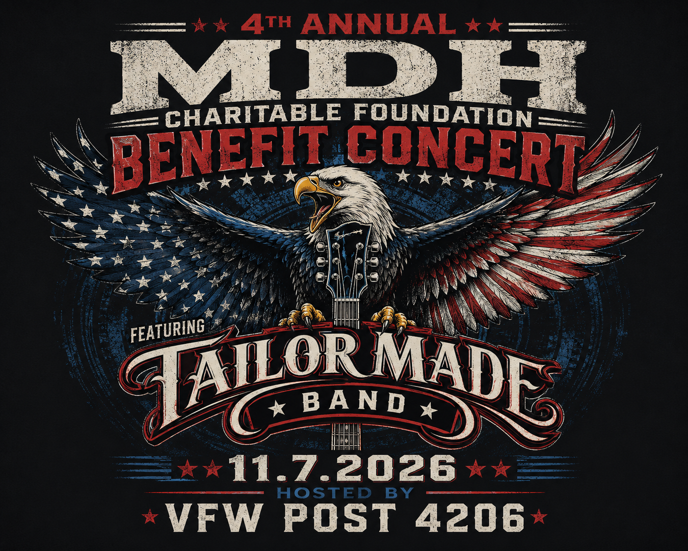 4th Annual MDH Charitable Foundation Benefit Concert Hosted By VFW Post 4206