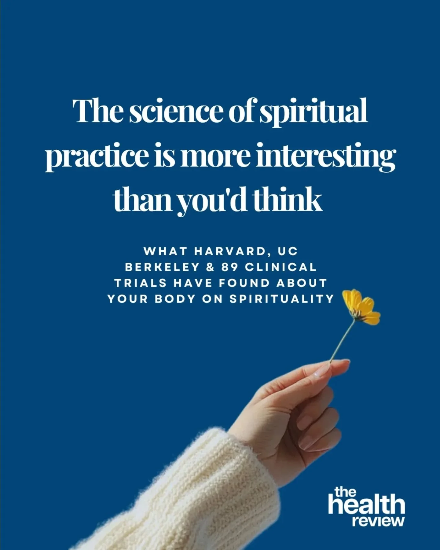 The word spirituality gets thrown around a lot in wellness. But the biology behind it is fascinating. Swipe, then read the full newsletter article via the link in bio 🌿🤍