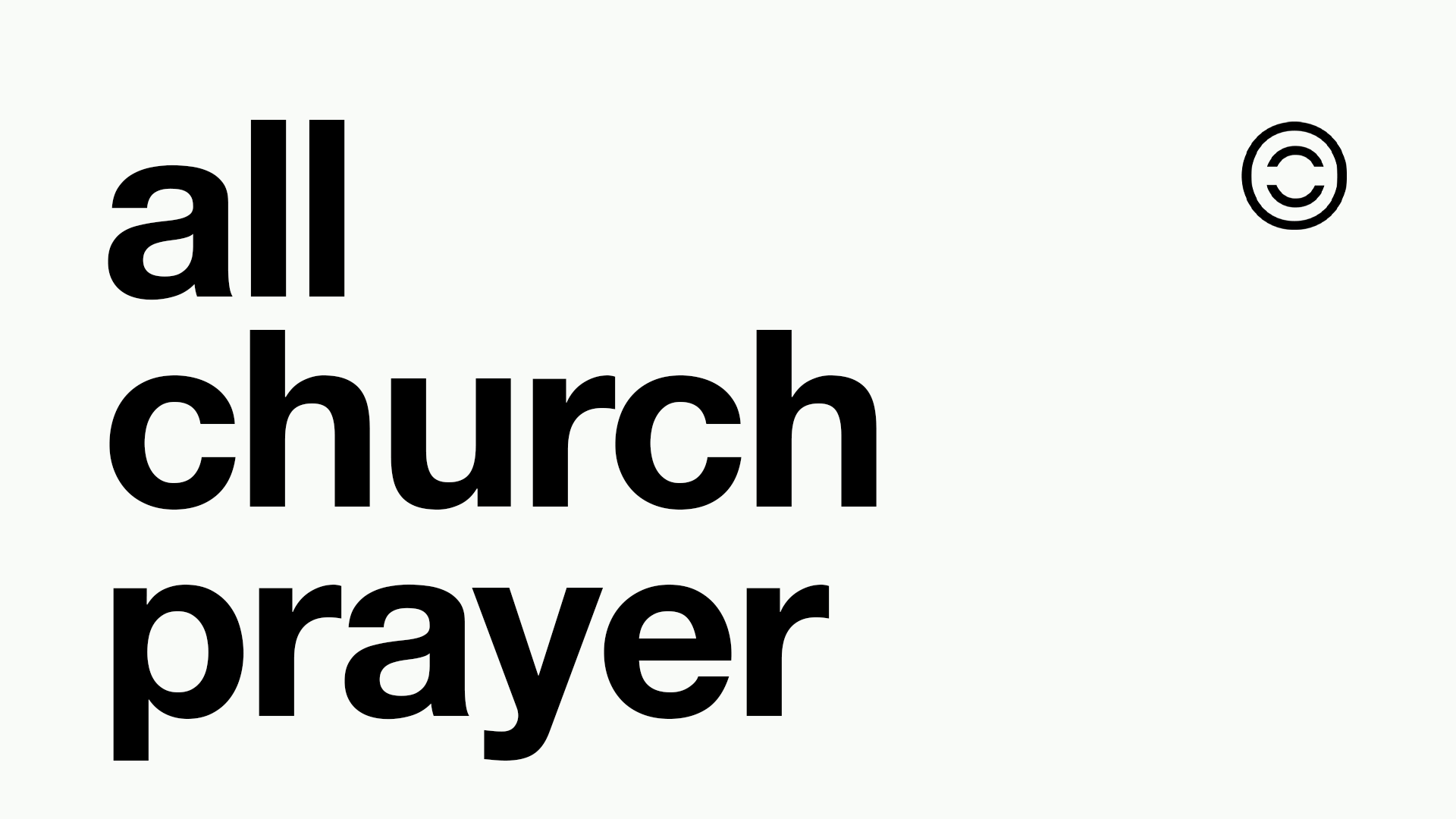 All Church Prayer
