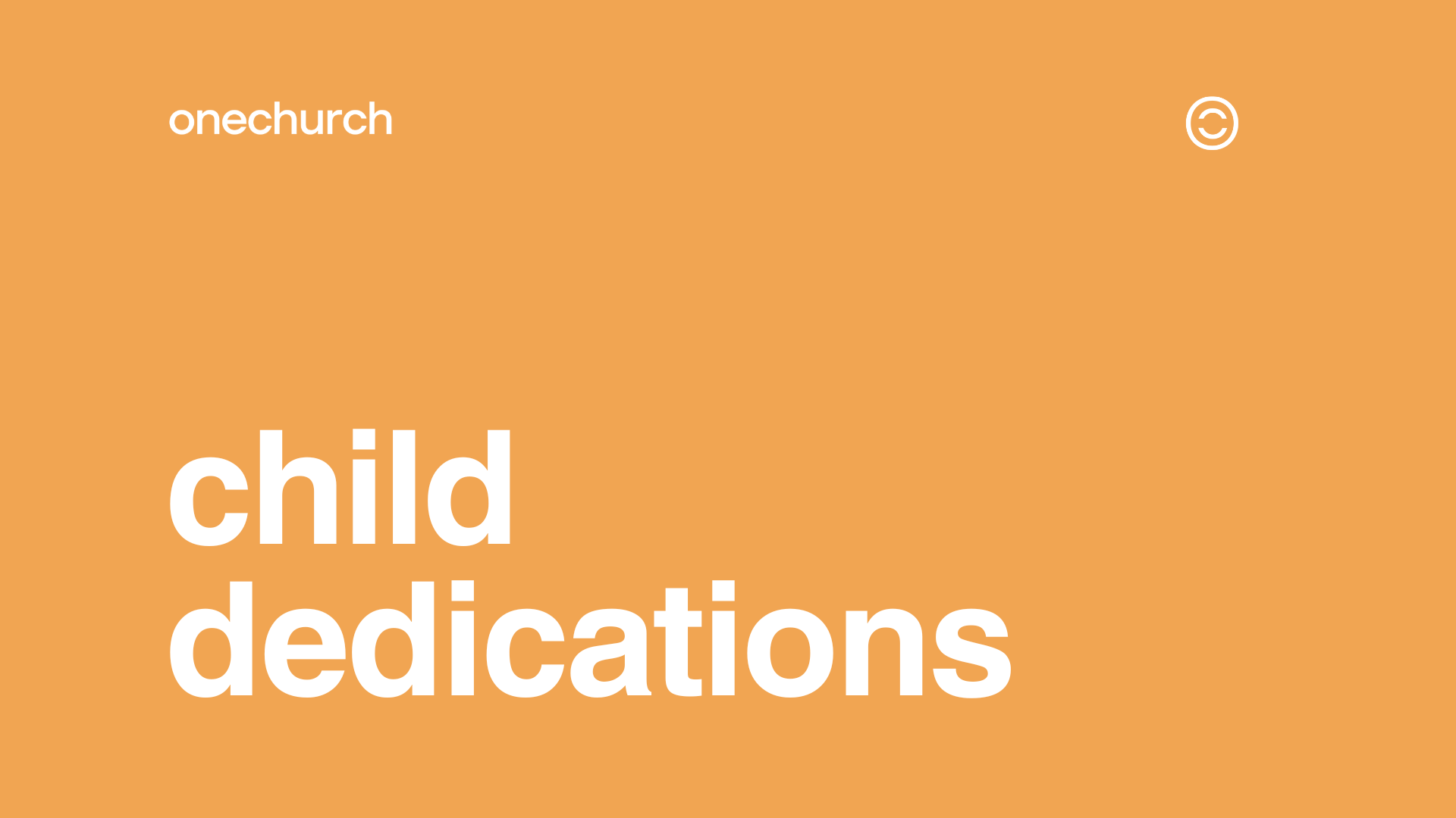 Child Dedications