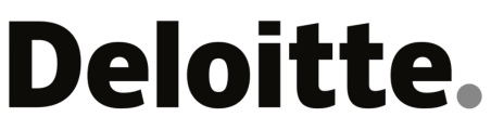 Dellotte logo in black text with a gray period