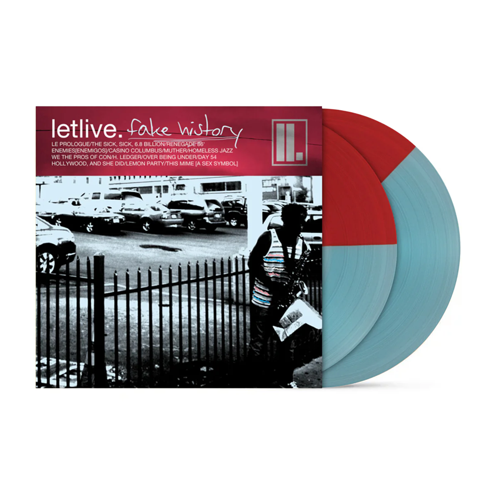   LETLIVE – FAKE HISTORY  Transparent Ruby & Light Blue Half/Half Variant 