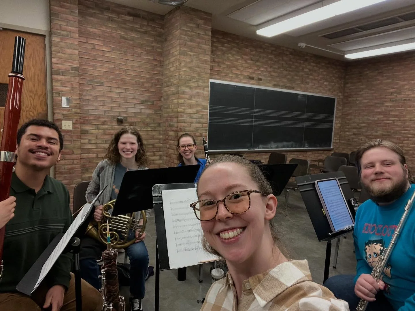 First rehearsal of 2026 is in the books, complete with matching scarves! Looking forward to more recording and performing in the coming months 🎶