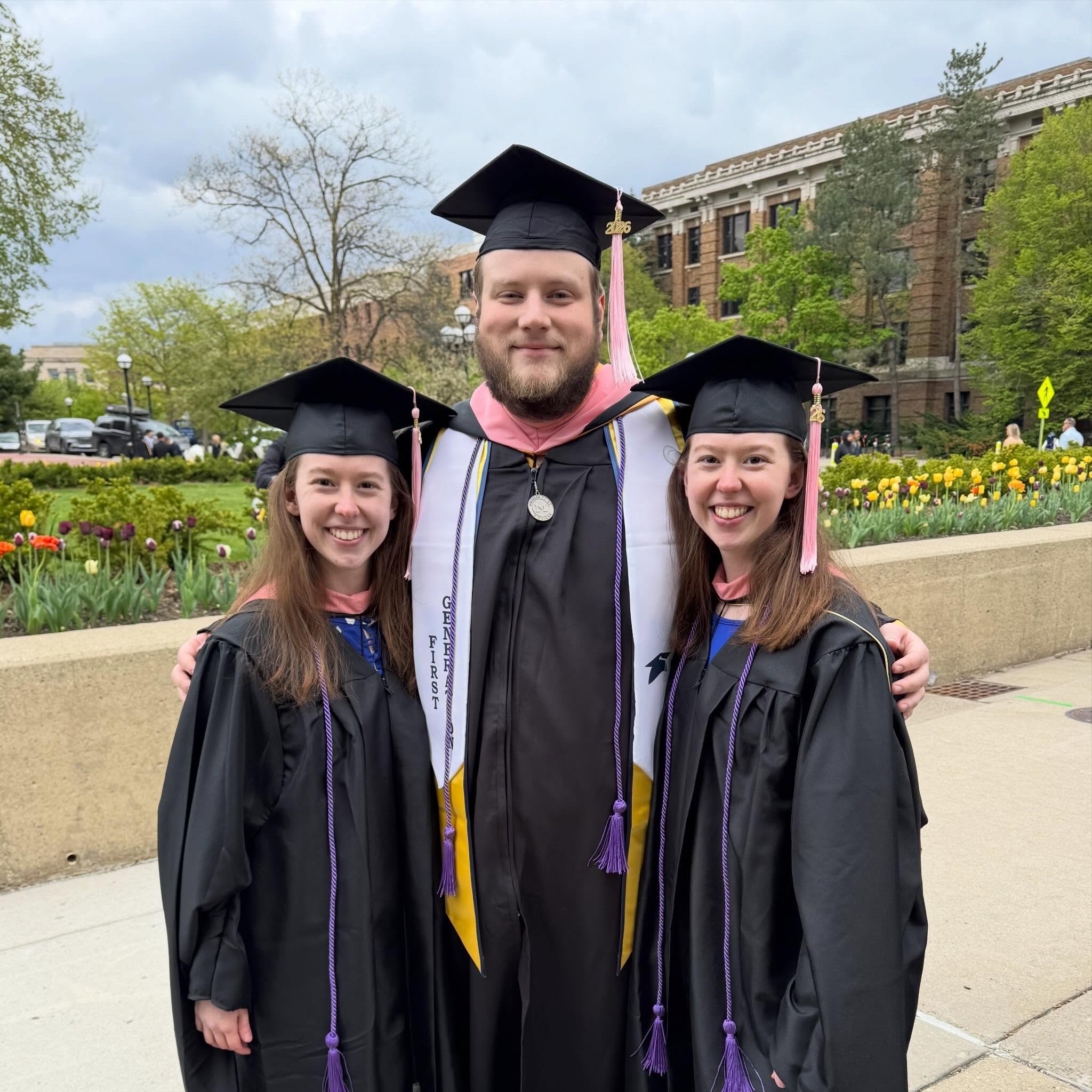 Congratulations to our very own @oboe_abby3080 @awc_music and @_sophie.bracken_ for graduating from @umichsmtd yesterday!!! We are all now officially University of Michigan alumni. Go Blue Forever! 💙💛