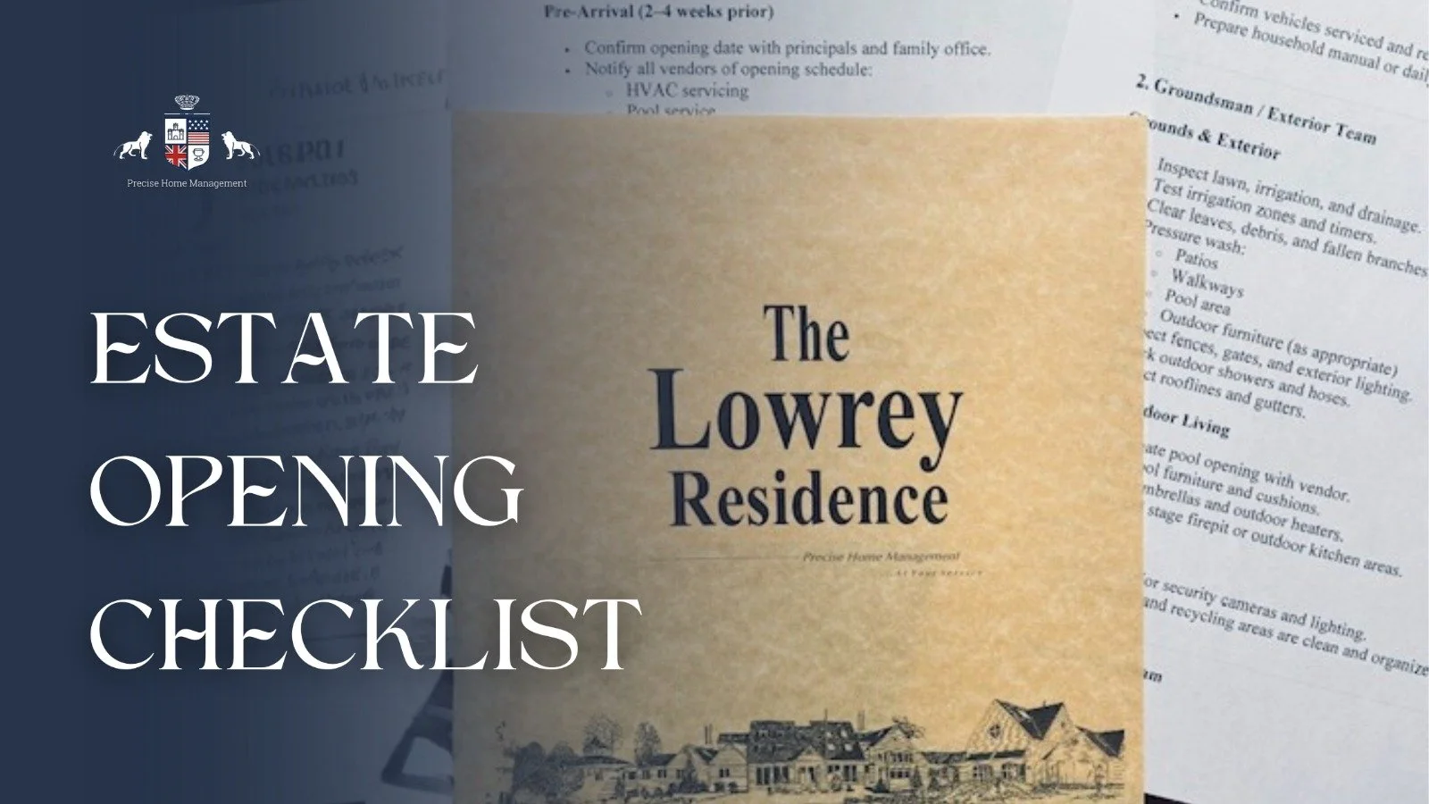 Estate Opening Checklist