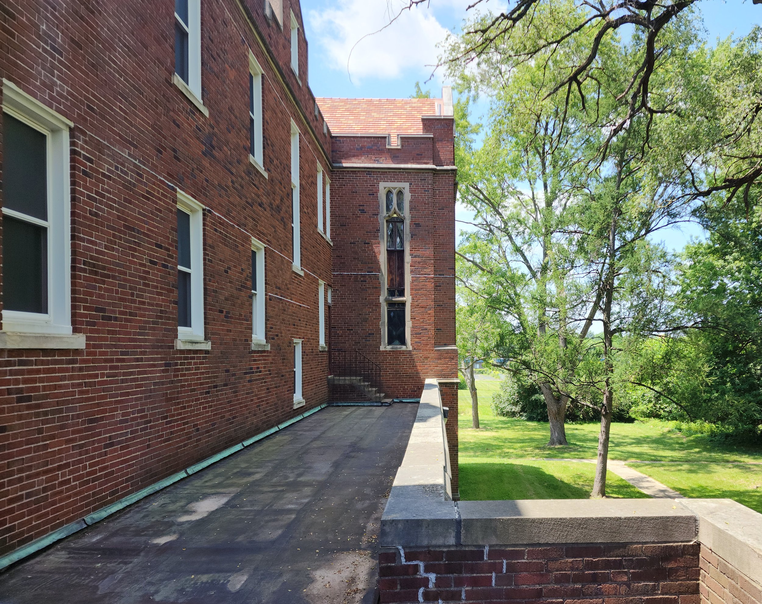 West side of the balcony