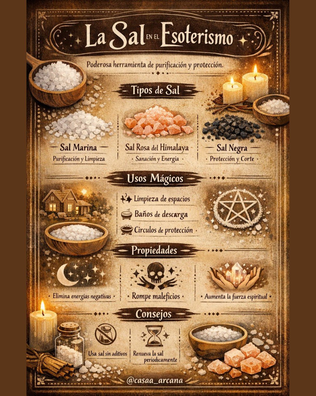 ✨ La sal no es solo sal&hellip; es magia pura ✨

Desde tiempos antiguos, la sal ha sido un escudo invisible 🧿
Un canal de limpieza, protecci&oacute;n y energ&iacute;a&hellip; pero pocos saben c&oacute;mo usarla realmente.

💫 &iquest;Sab&iacute;as q