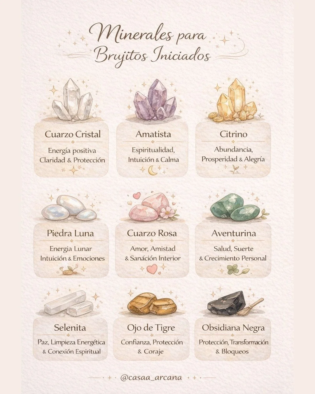 🔮 No todos los minerales son para ti&hellip; pero uno s&iacute; lo es ahora mismo 🔮

Cada piedra tiene una vibraci&oacute;n.
Cada vibraci&oacute;n conecta con un momento de tu vida.

Y lo curioso es esto&hellip; 👀
👉 Normalmente te atrae justo el 