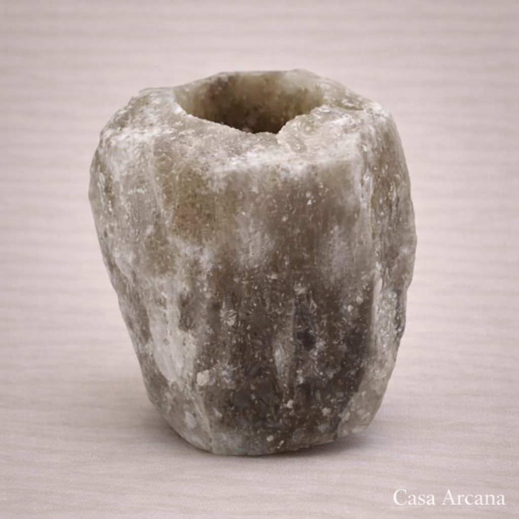 Portavelas De Sal Del Himalaya Negro