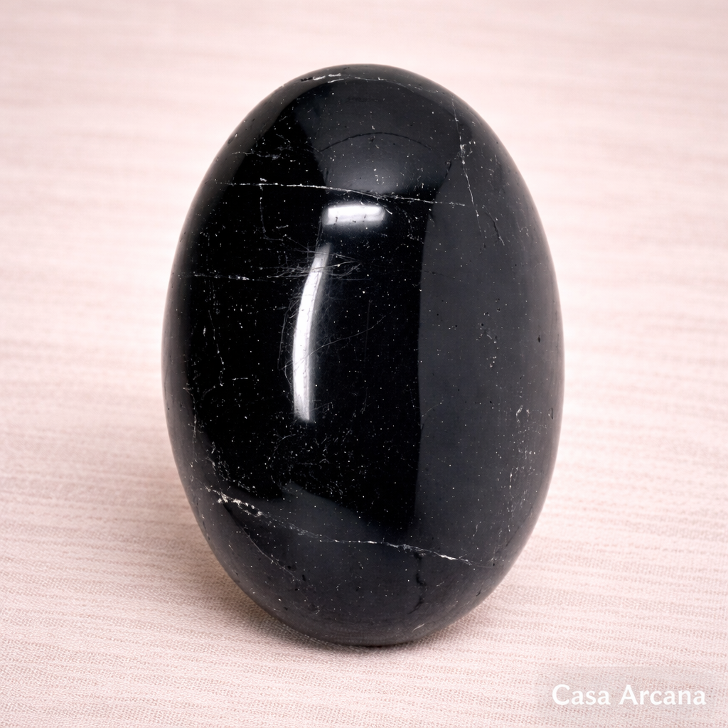 Piedra de Palma de Obsidiana Negra