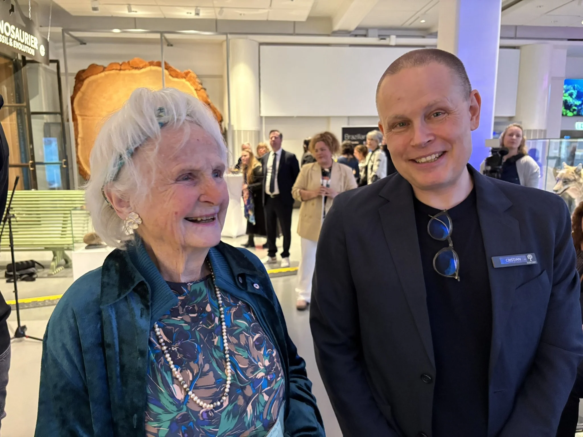 WITH THE HEAD OF EXHIBITIONS AT NATURAL HISTORY MUSEUM 