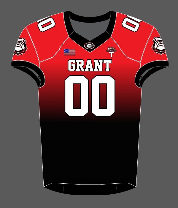 Bulldogs Red & Black Football Jersey