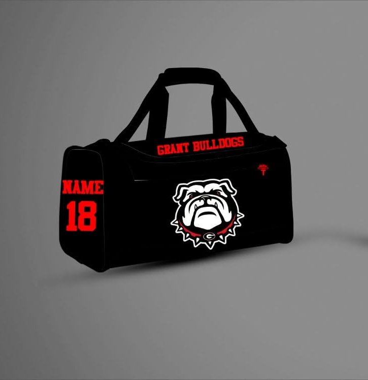 Bulldogs Black & Red Duffle Bag