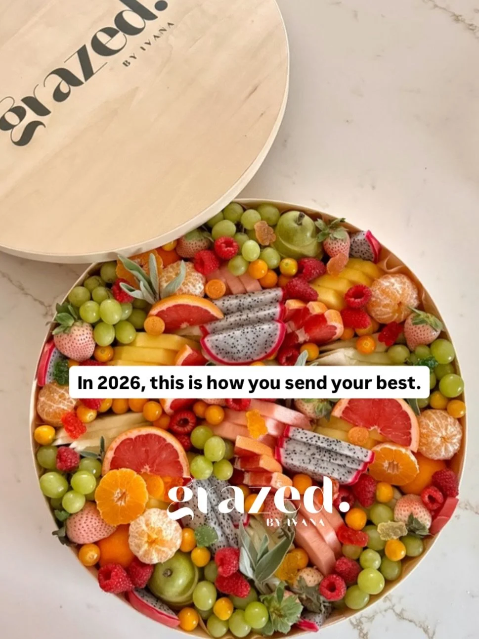 Not all gifts are created equal. 💝

Grazed premium fruit platters are designed for moments that deserve more than ordinary. Each platter features a vibrant selection of fresh, seasonal and tropical fruit, artfully arranged with intention, thoughtful