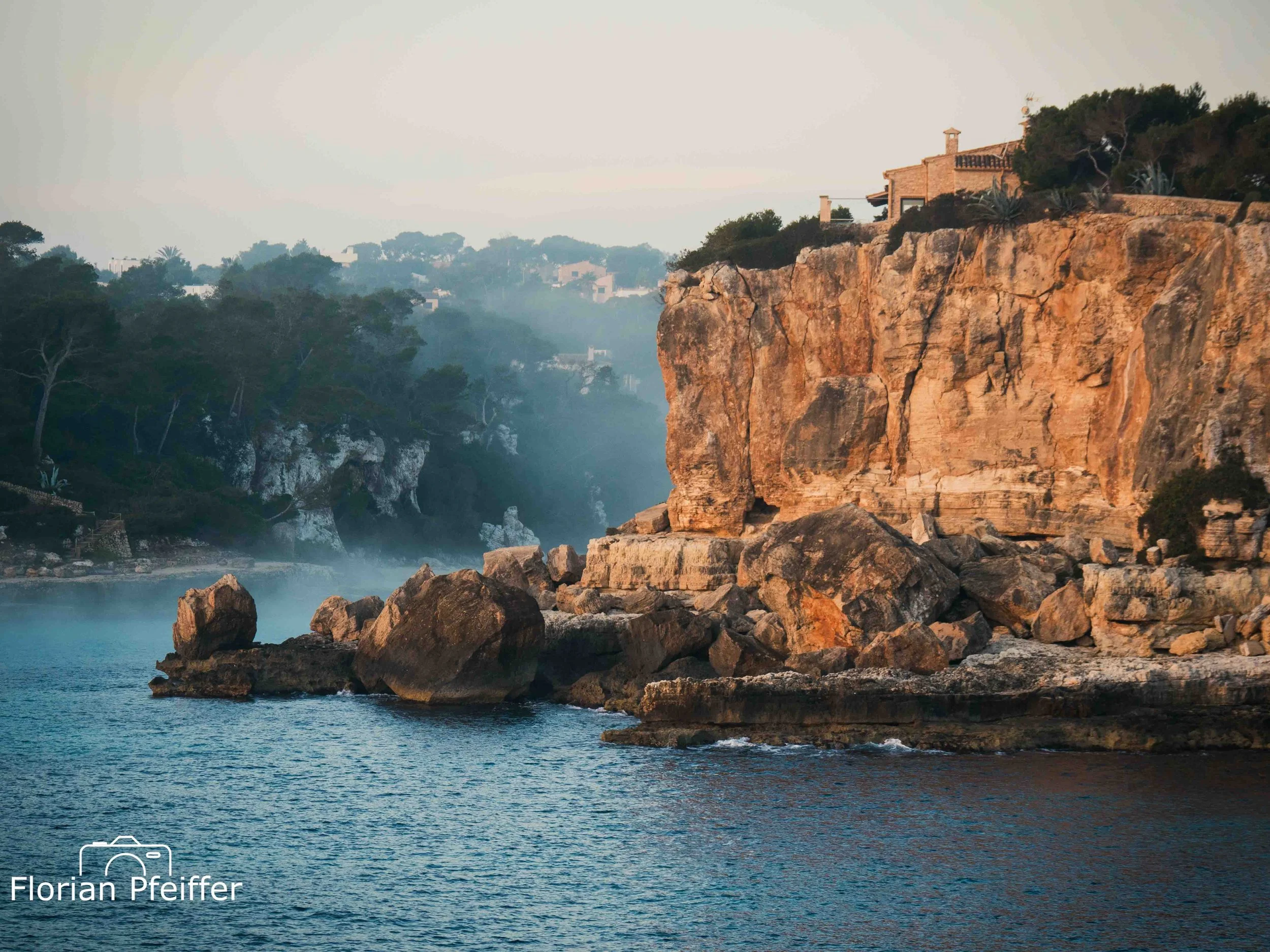 coast view with the sea and rocks