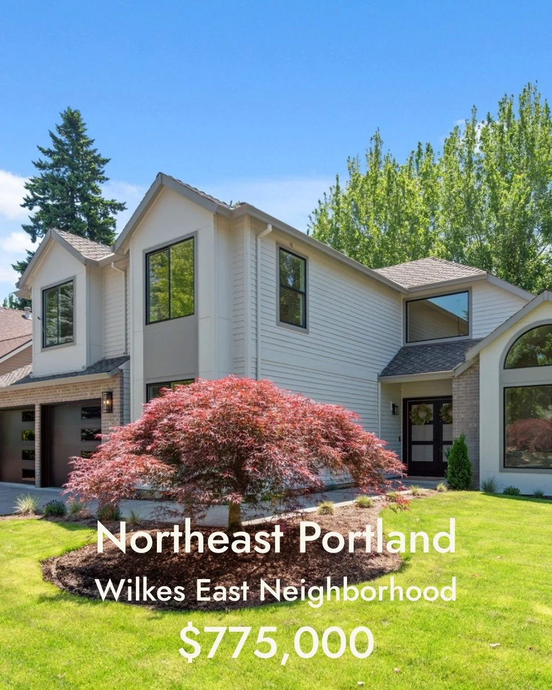 ✨Wonderful in Wilkes East✨ Check out this beautifully remodeled home in NE Portland. Four bedroom, three bath, bonus room, 2767 sqft, built in 1989, tons of natural light, lovely backyard, and updated inside and out! I love the dual living room layou
