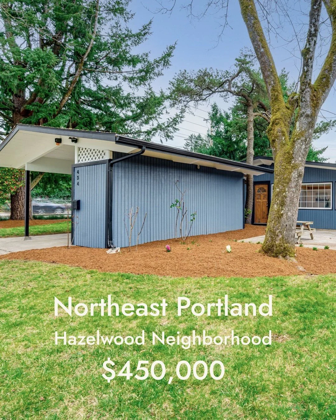✨Hot in Hazelwood✨ Check out this incredible mid-century NE Portland home.  Three bedrooms, one bath, just over 1300 sqft, tons of natural light, with a stunning wood ceiling.

I'm not the listing agent, but I would love to help you buy your NE Portl