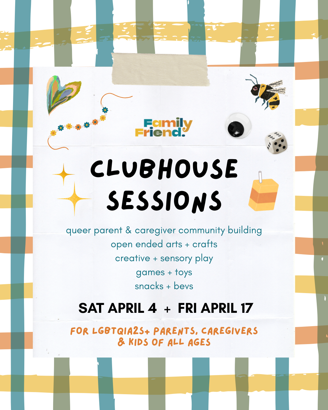 Family Friend Clubhouse Sessions - April 2026 