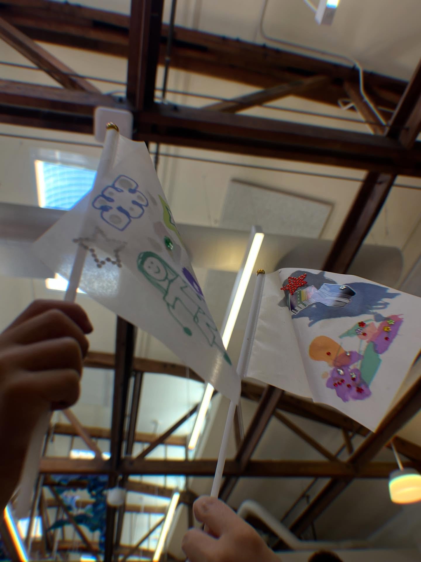 Welcome to pride season friends!! Here are some personalized pride flags created by a sweet kiddo and caregiver at the pride party collab we helped with at the library last weekend 🏳️&zwj;🌈🏳️&zwj;⚧️🏳️🎨

Everything we do is because LGBTQIA2S+ fam
