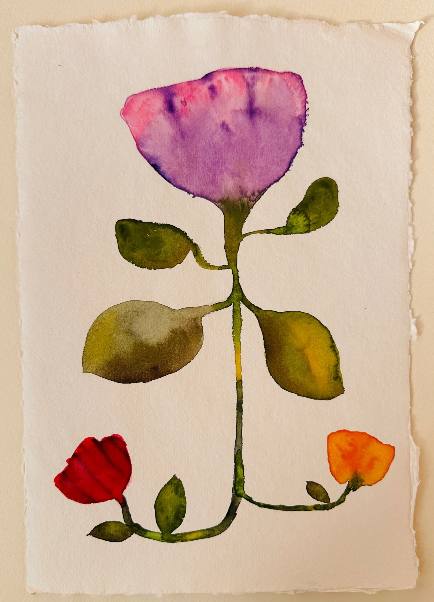 "Etude Botanique, fig. 01" , Original Painting, unframed