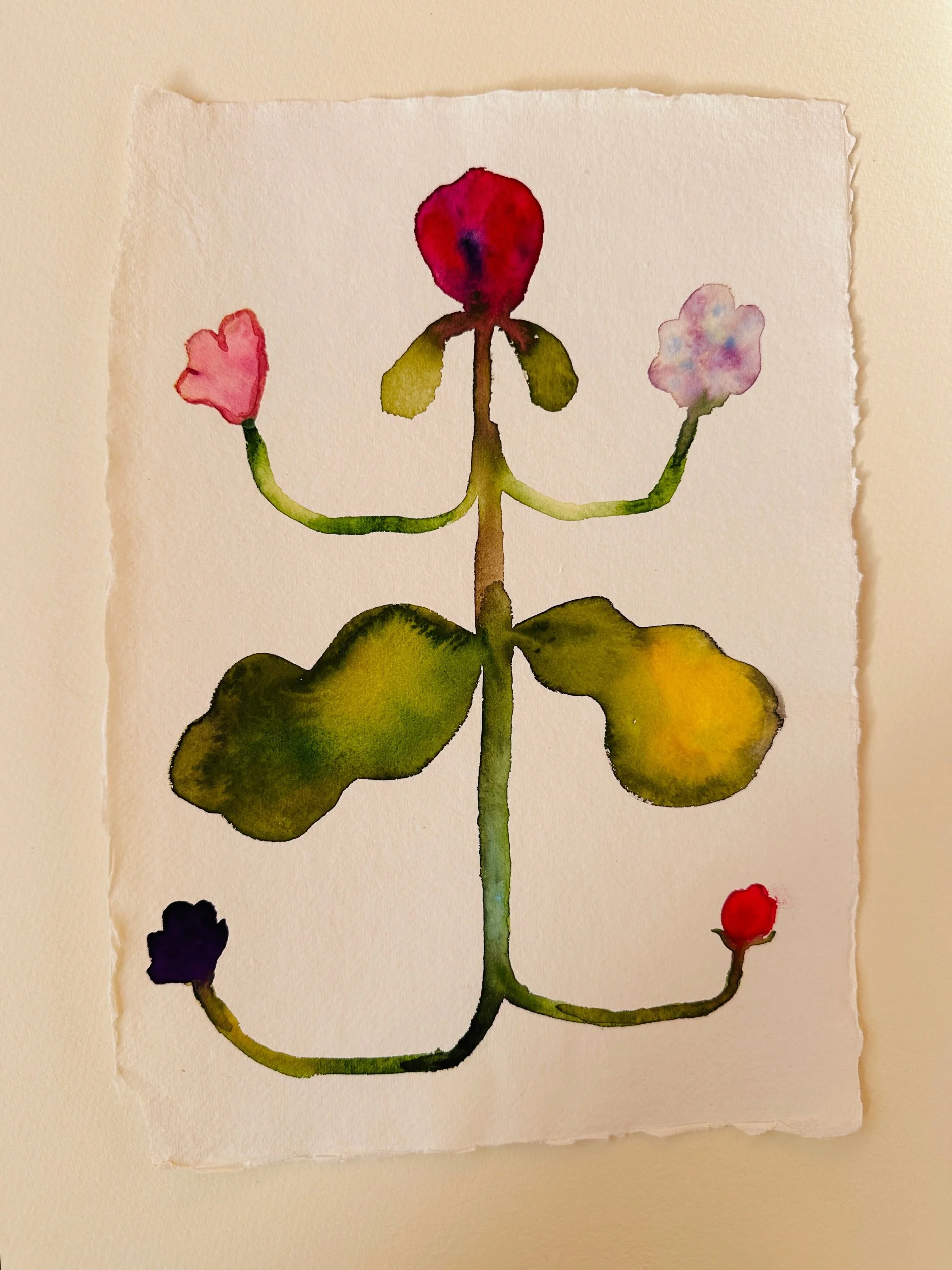 "Etude Botanique, fig. 02" , Original Painting, unframed