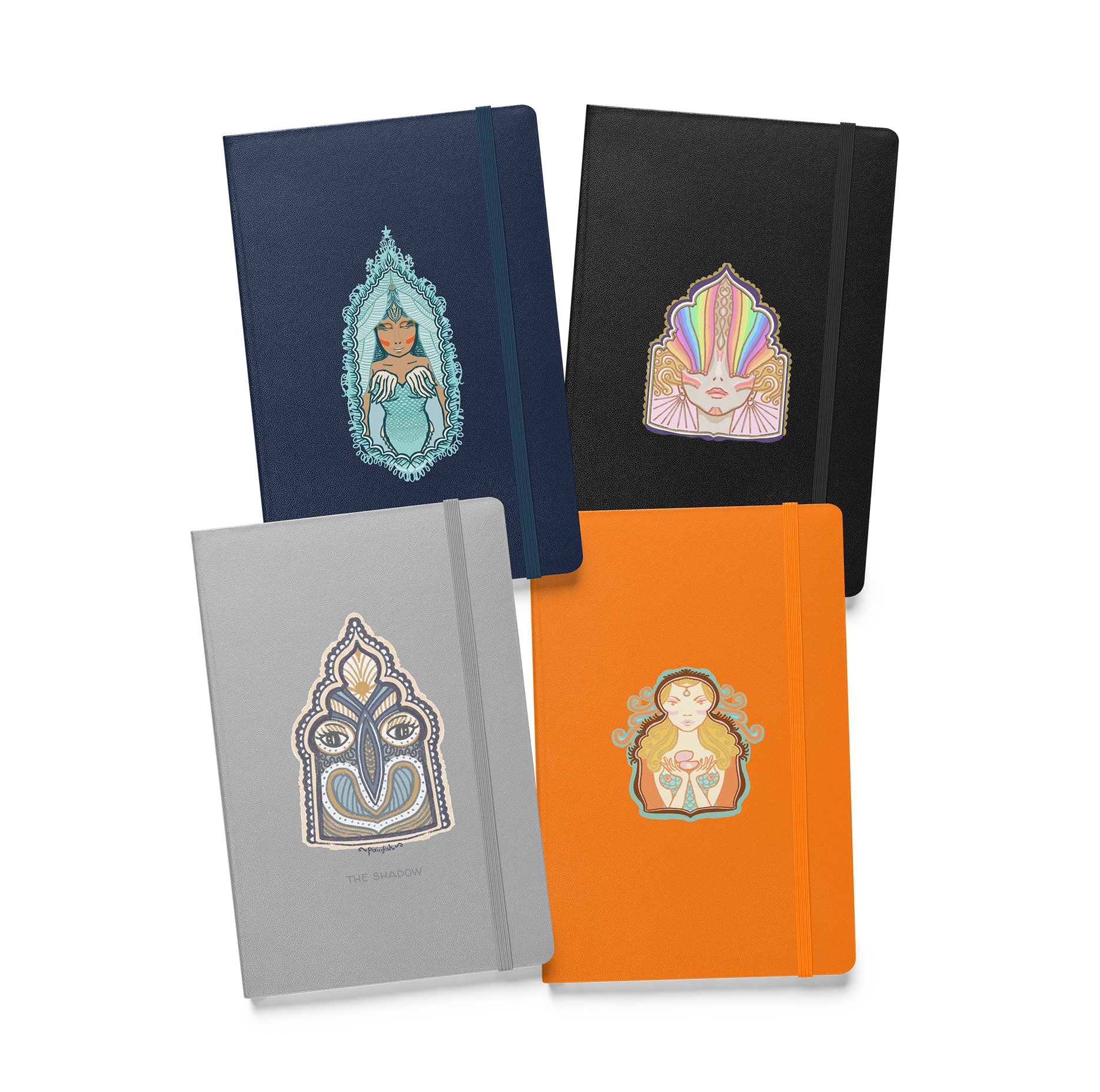 a collection of sacred designs on high quality journals