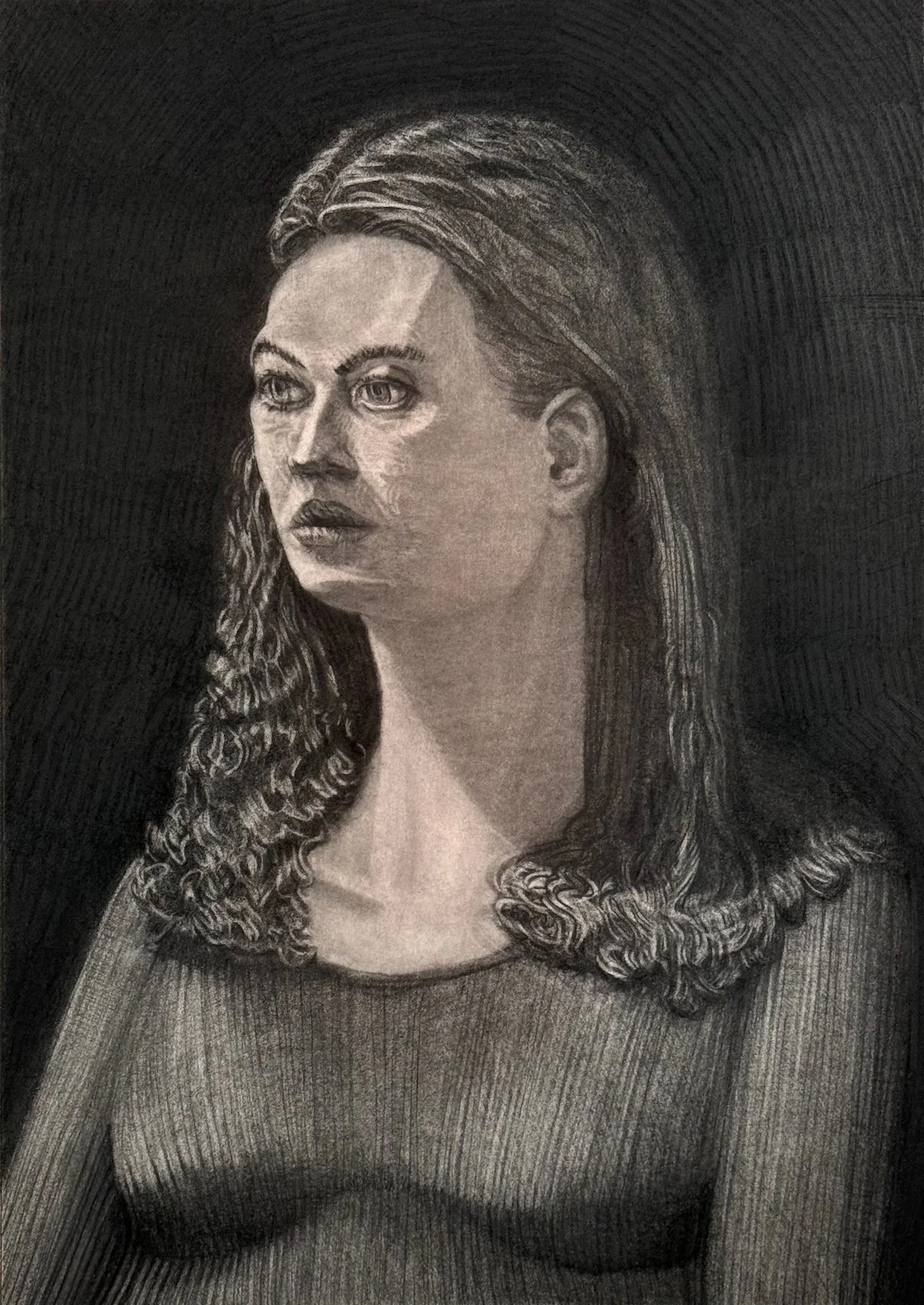 charcoal drawing on paper by Jerry Svoboda