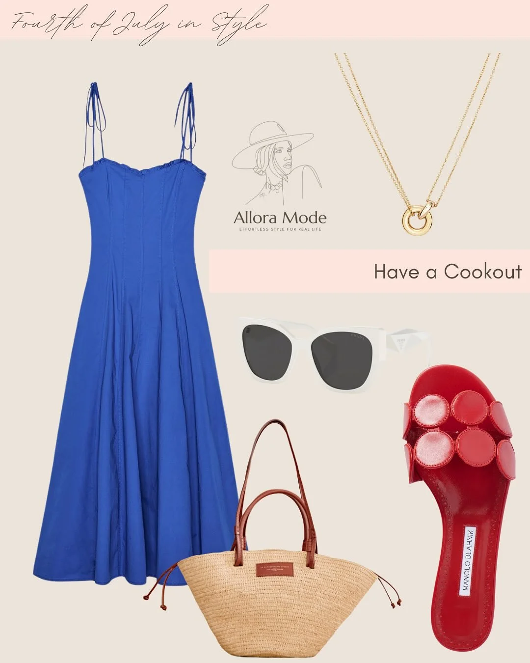 4 chic outfits for wherever the 4th takes you:

🔥 Backyard cookout energy
🏛️ Monumental moments at a national landmark
🎆 Fireworks at the park: blanket, snacks, and style in tow
🚤 All-day boat vibes (because chic + sun-safe is the move)

From fes