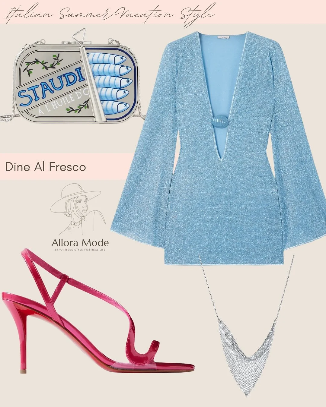 ☀️ Summer in Italy &mdash; the outfits need to match the mood 🇮🇹✨
Here are 4 effortless outfit ideas for your next Italian escape:

1. Dining al fresco with just the right amount of drama

2.  Lounging seaside without sacrificing style

3. Explorin