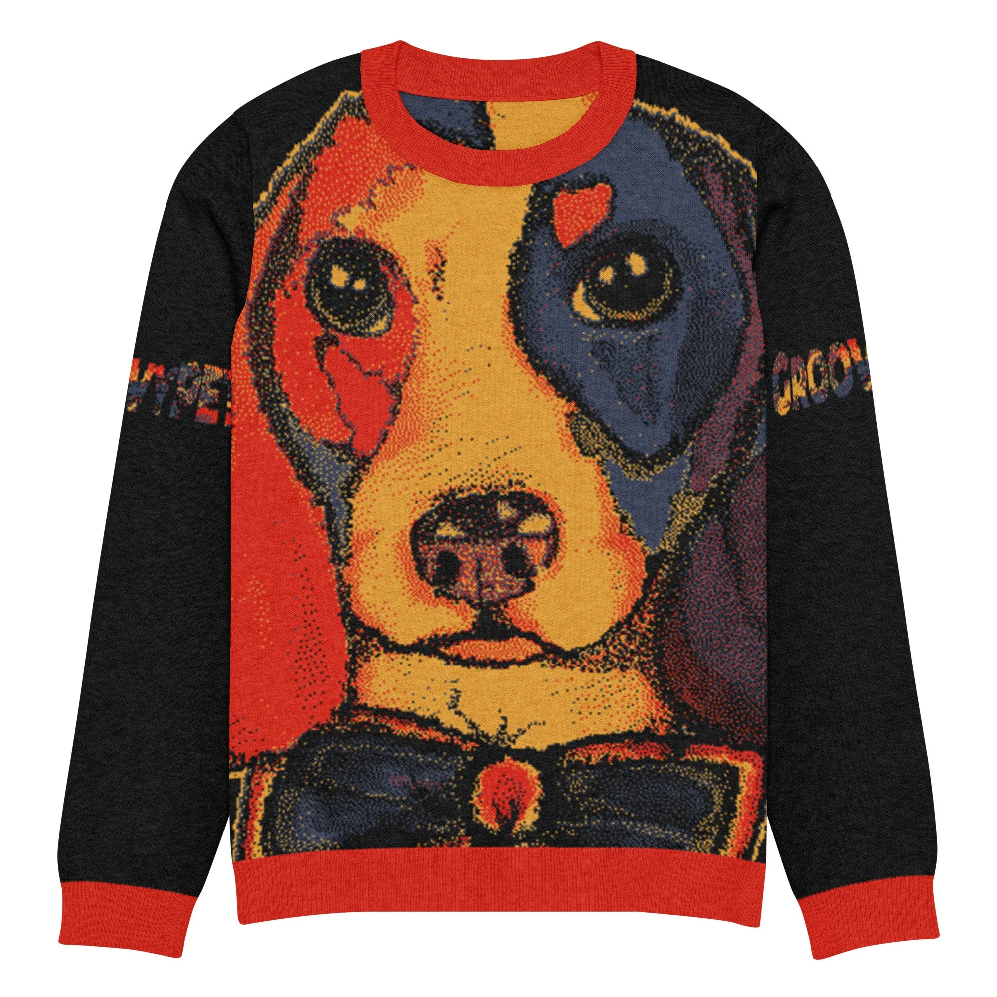 Knitted crew neck sweater