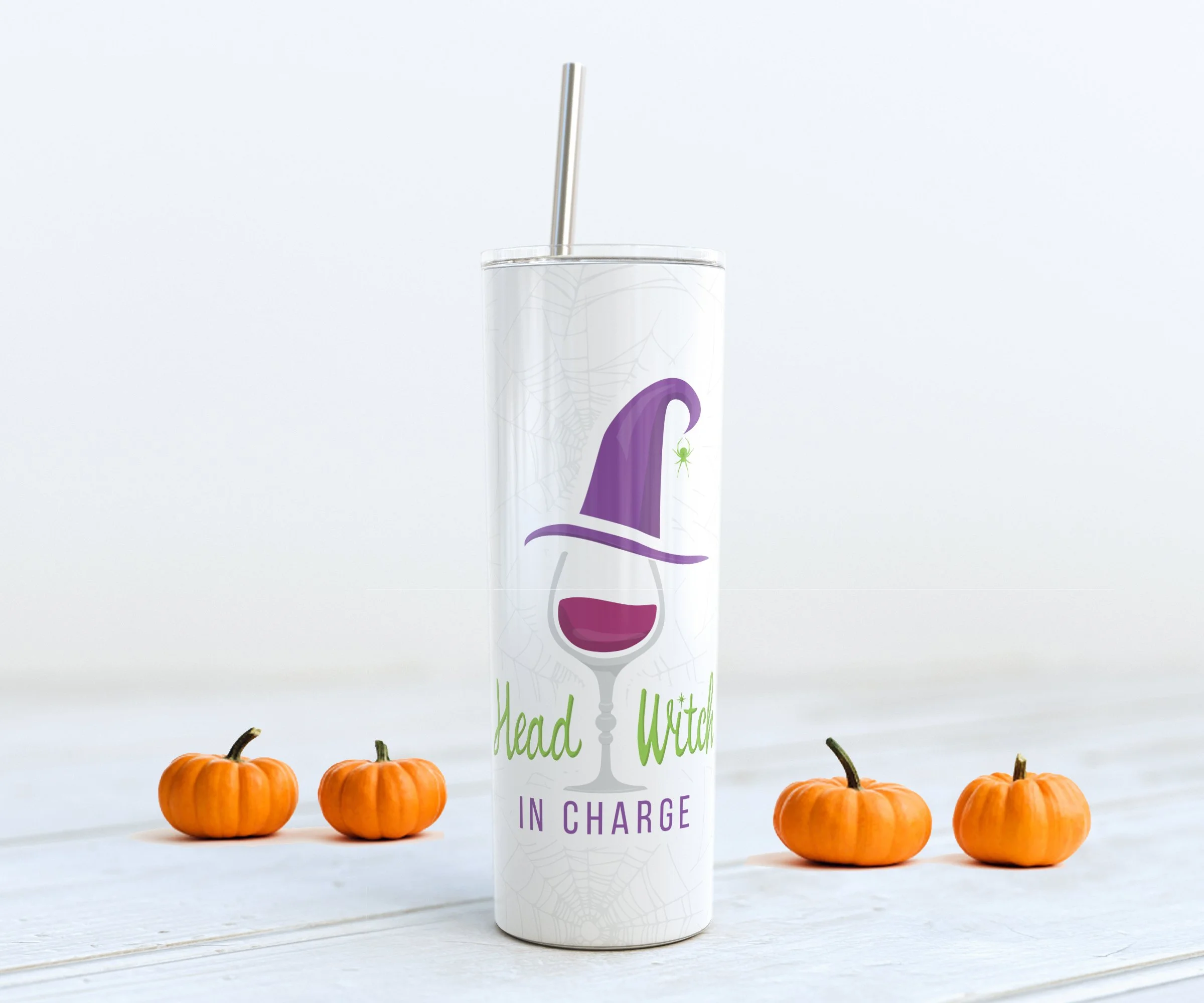 20 oz Head Witch In Charge Skinny Tumbler