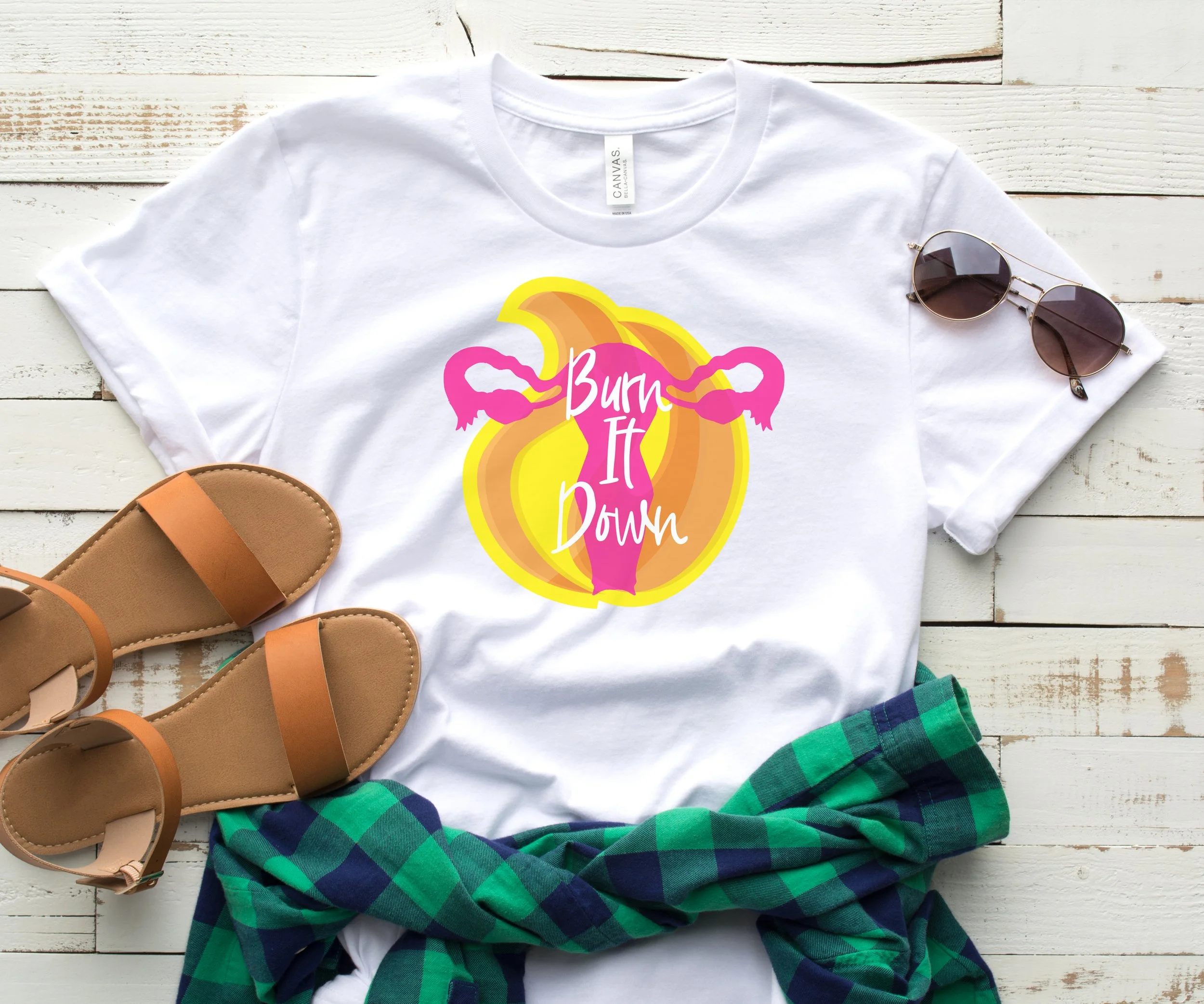 Burn It Down Reproductive Justice Short Sleeve Shirt